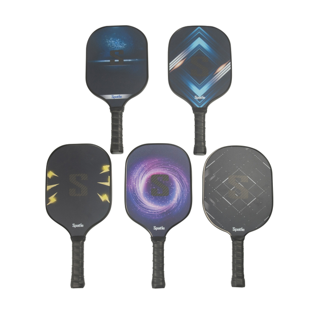 Factory Colorful Carbon fiber / Glass fiber with PP Honeycomb Pickleball Paddle
