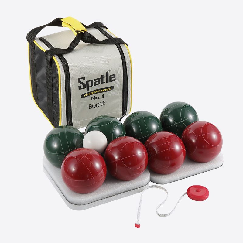 Custom Logo & Strips Resin Bocce Ball Set with Carry Case