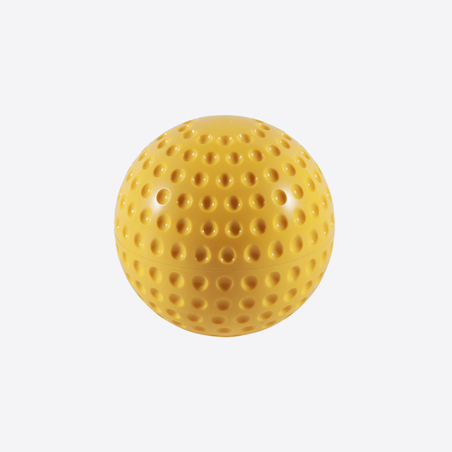 Wholesale Different Hardness 9 Inch Yellow color Dimple Pitching Machine Baseball Ball 