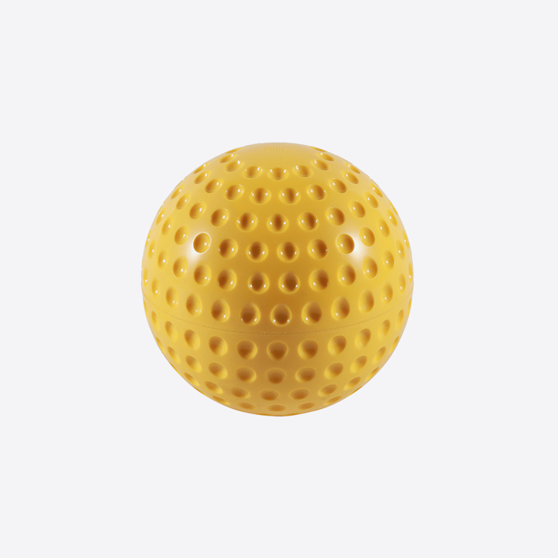 Wholesale Different Hardness 9 Inch Yellow color Dimple Pitching Machine Baseball Ball 